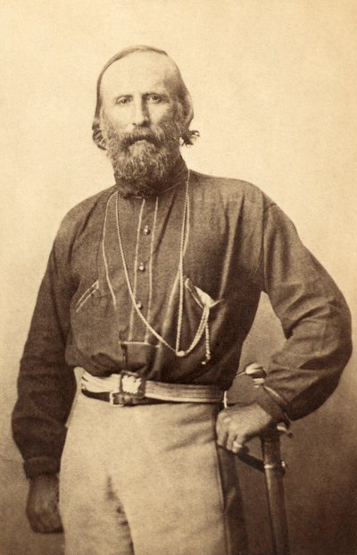 Giuseppe Garibaldi, aus einer Fotografie des 19. Jahrhunderts von Italian School